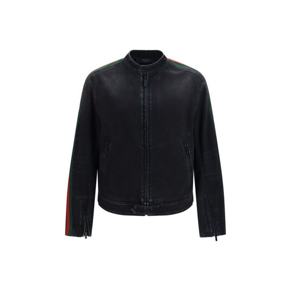 Gucci Black Cotton Biker Men's Jacket